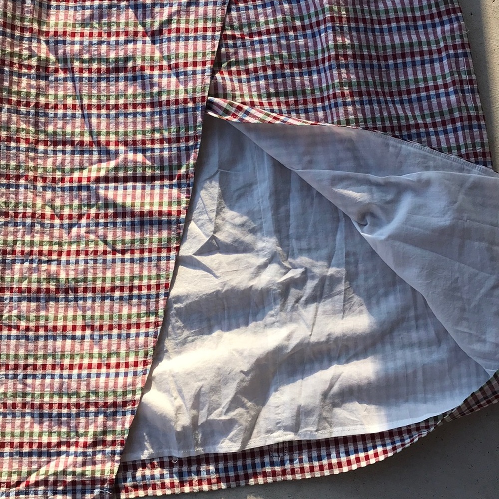 Madewell Sarong Midi Skirt in Rainbow Gingham Sz 6 - Picture 5 of 8